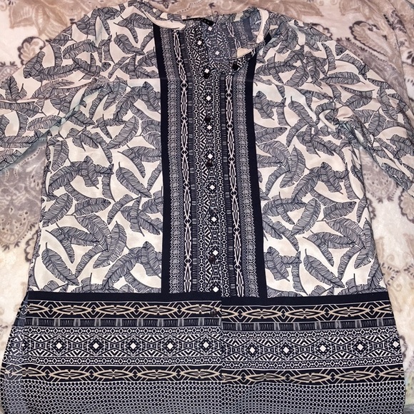 Patterned tunic with 3/4 sleeve - Picture 2 of 4